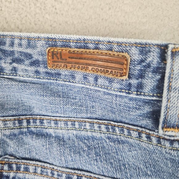 Polo Jeans Ralph Lauren Womens 6 Blue Baggy VTG Saturday Jeans Straight Leg 90's - Picture 9 of 11